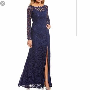 Sequin hearts Malbec\wine\maroon dress with split